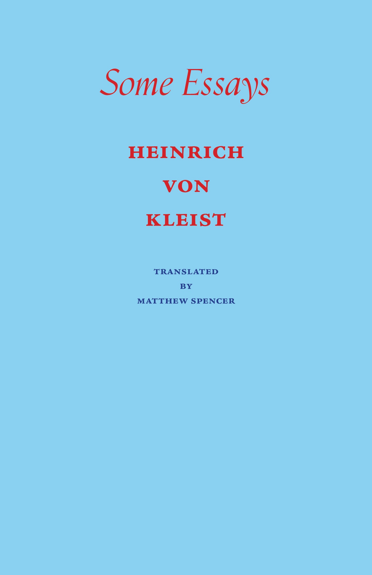 Some Essays - Heinrich von Kleist (Digital)