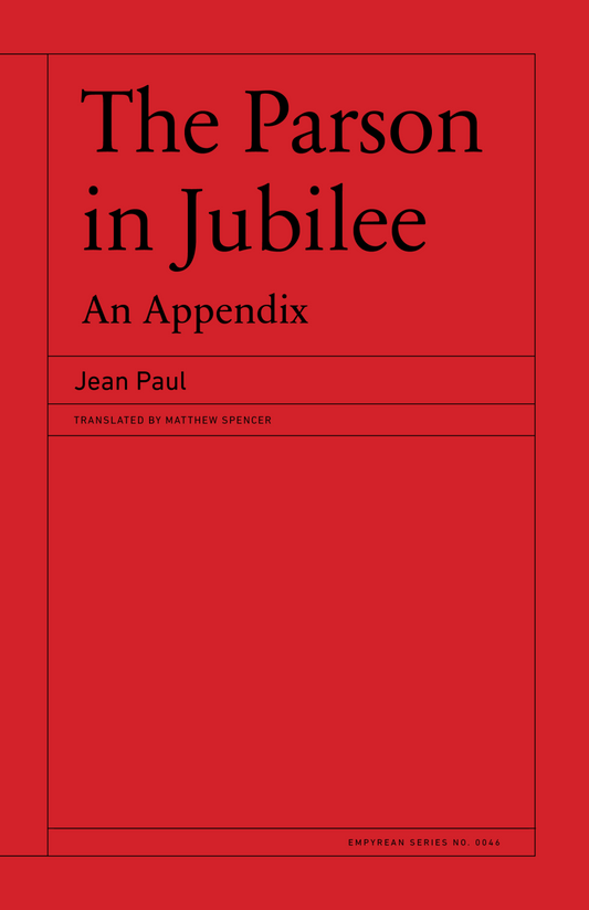 The Parson In Jubilee - Jean Paul (Empyrean Series)